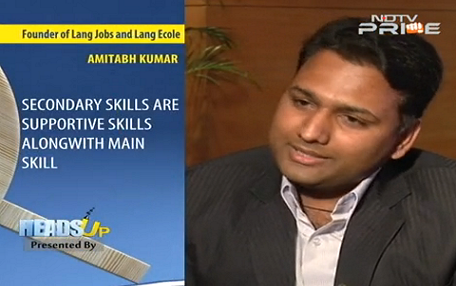 LangÉcole founder Amitabh Kumar featured on NDTV Prime, Heads Up